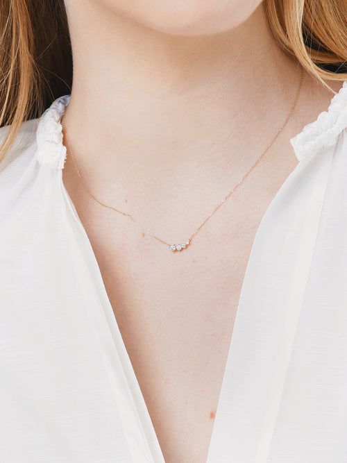 Adina Reyter Women's Paris Graduated Diamond Curve Necklace