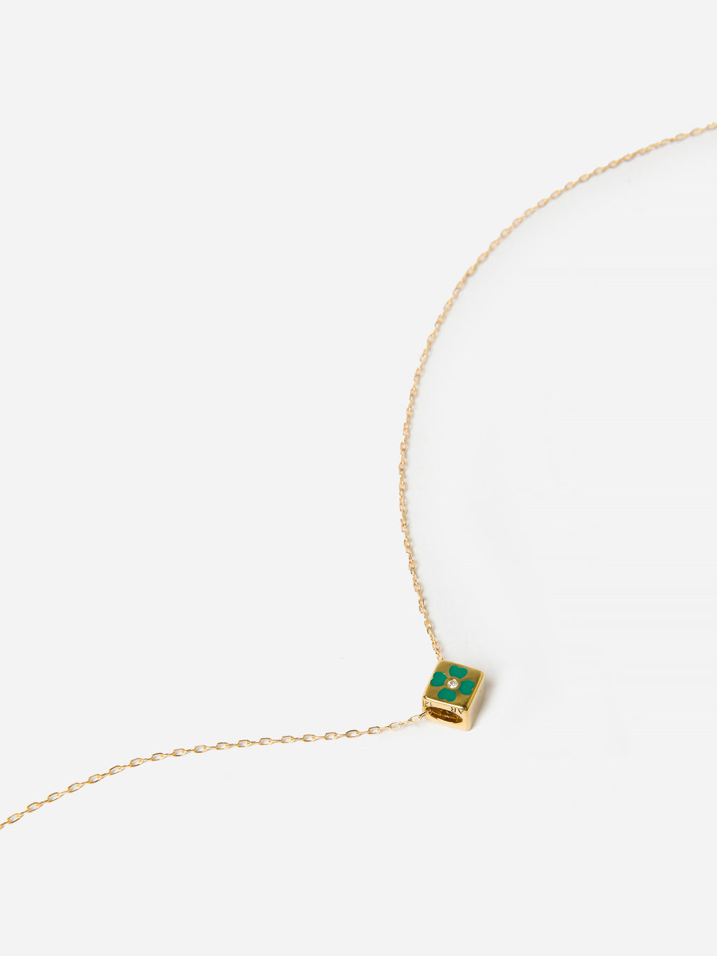 Adina Reyter Women's Bead Party Pavé Clover Block Necklace - Saint Bernard
