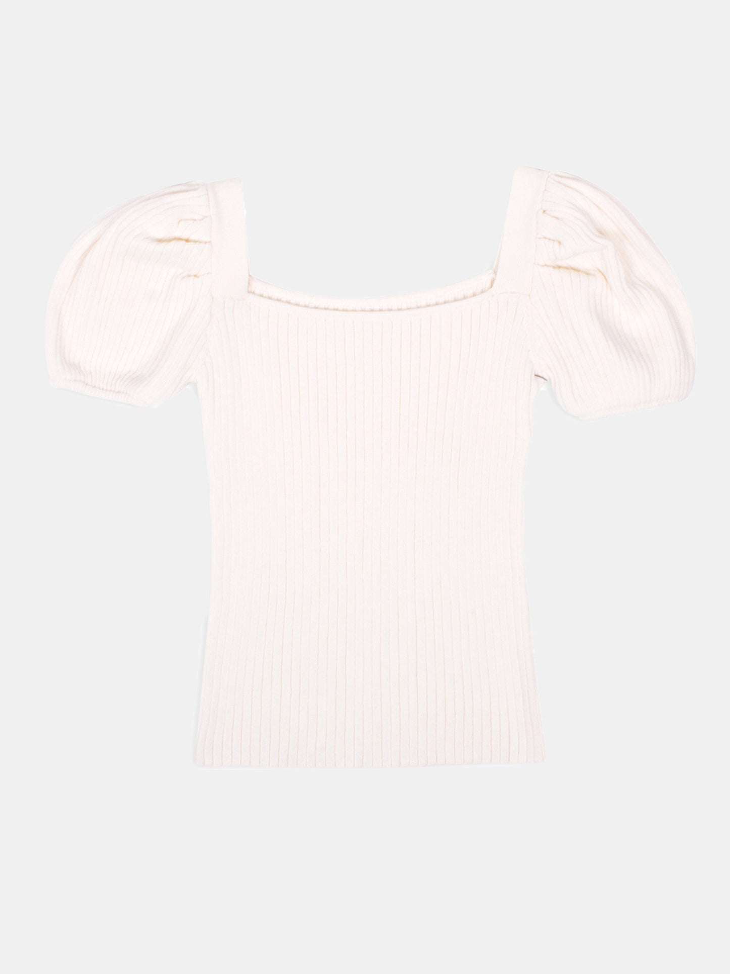 Nev & Lizzie Girls' Puff Sleeve Knit Top