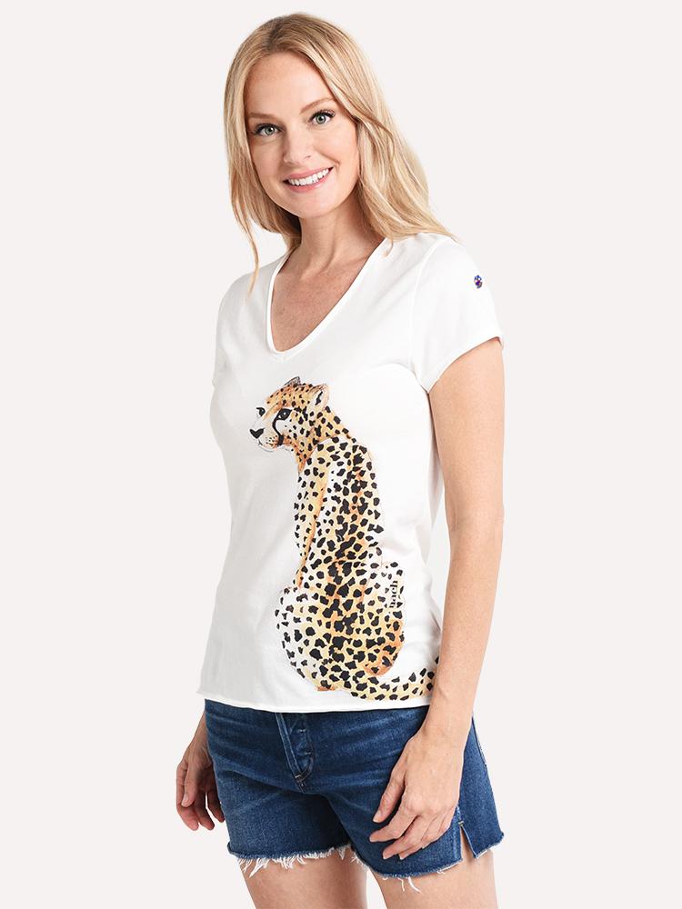 Nach Bijoux Women's Cheetah Tee-Shirt - Saint Bernard