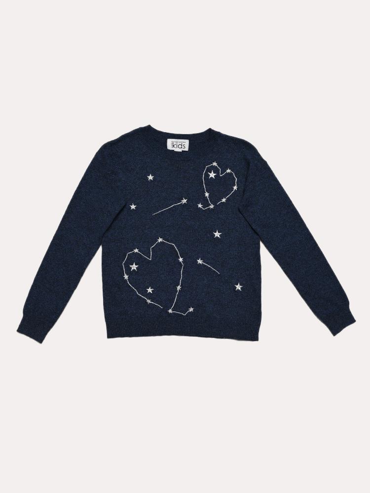 Autumn Cashmere Girls' Constelation Crew - Saint Bernard