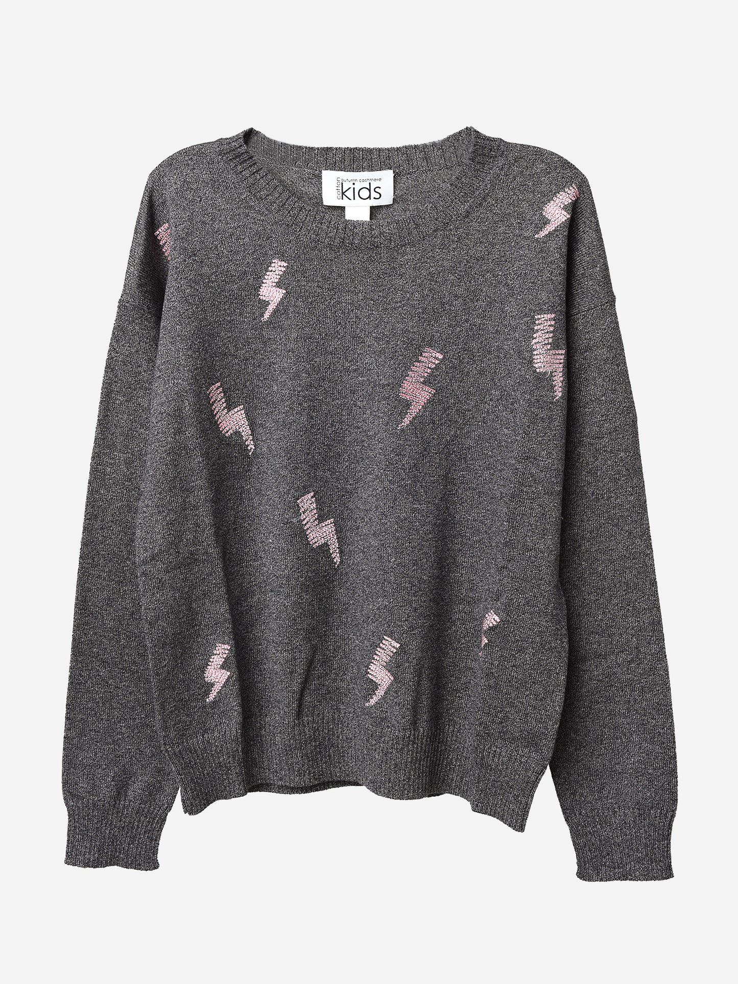 Autumn Cashmere Girls' Embroidered Lightning Sweater