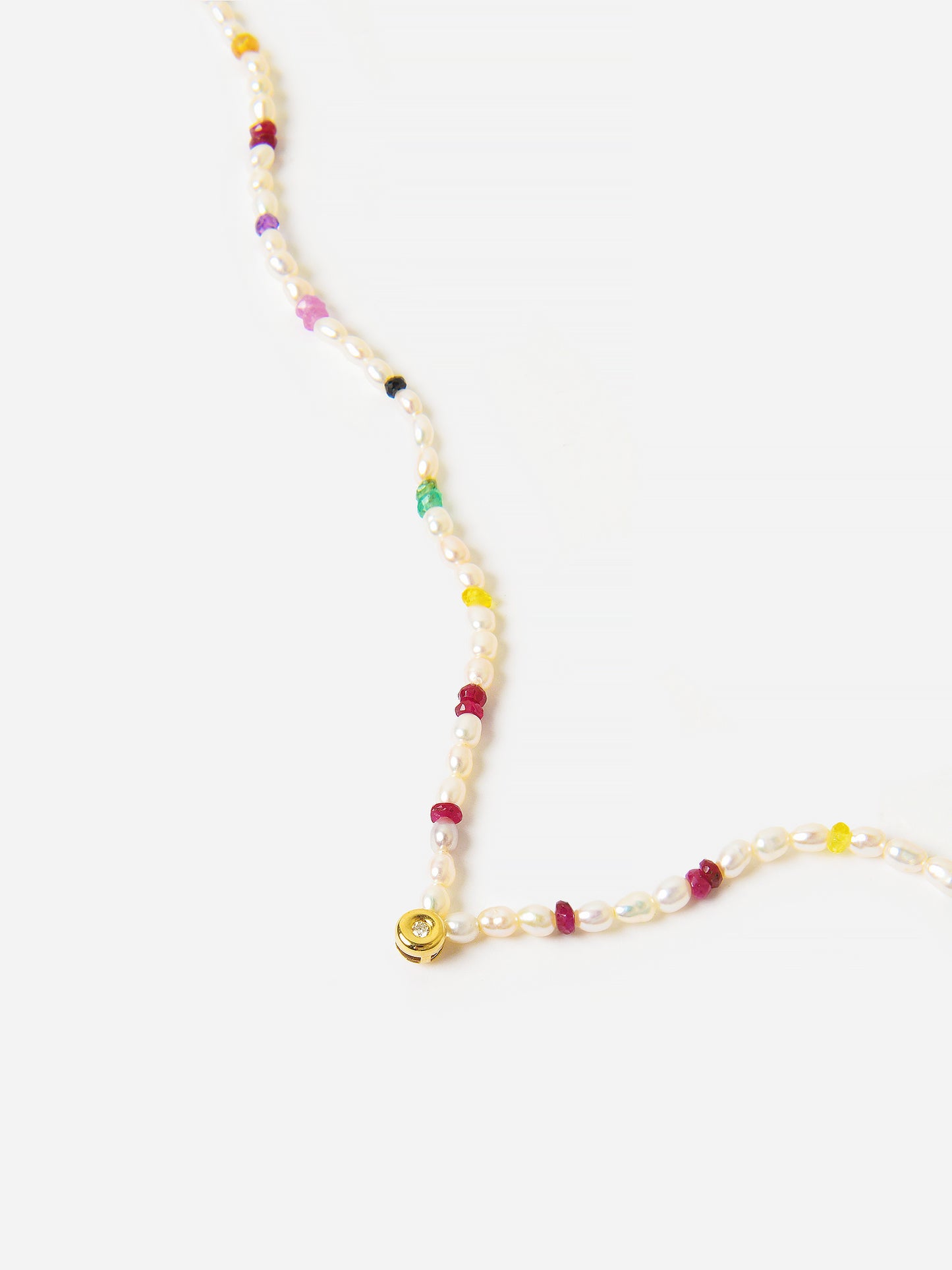 Loren Stewart Women's Rainbow Pearl Diamond Necklace