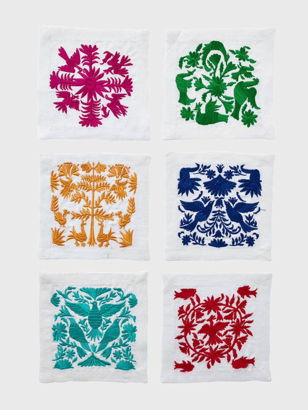 Kim Seybert Otomi Cocktail Napkin Set - Saint Bernard