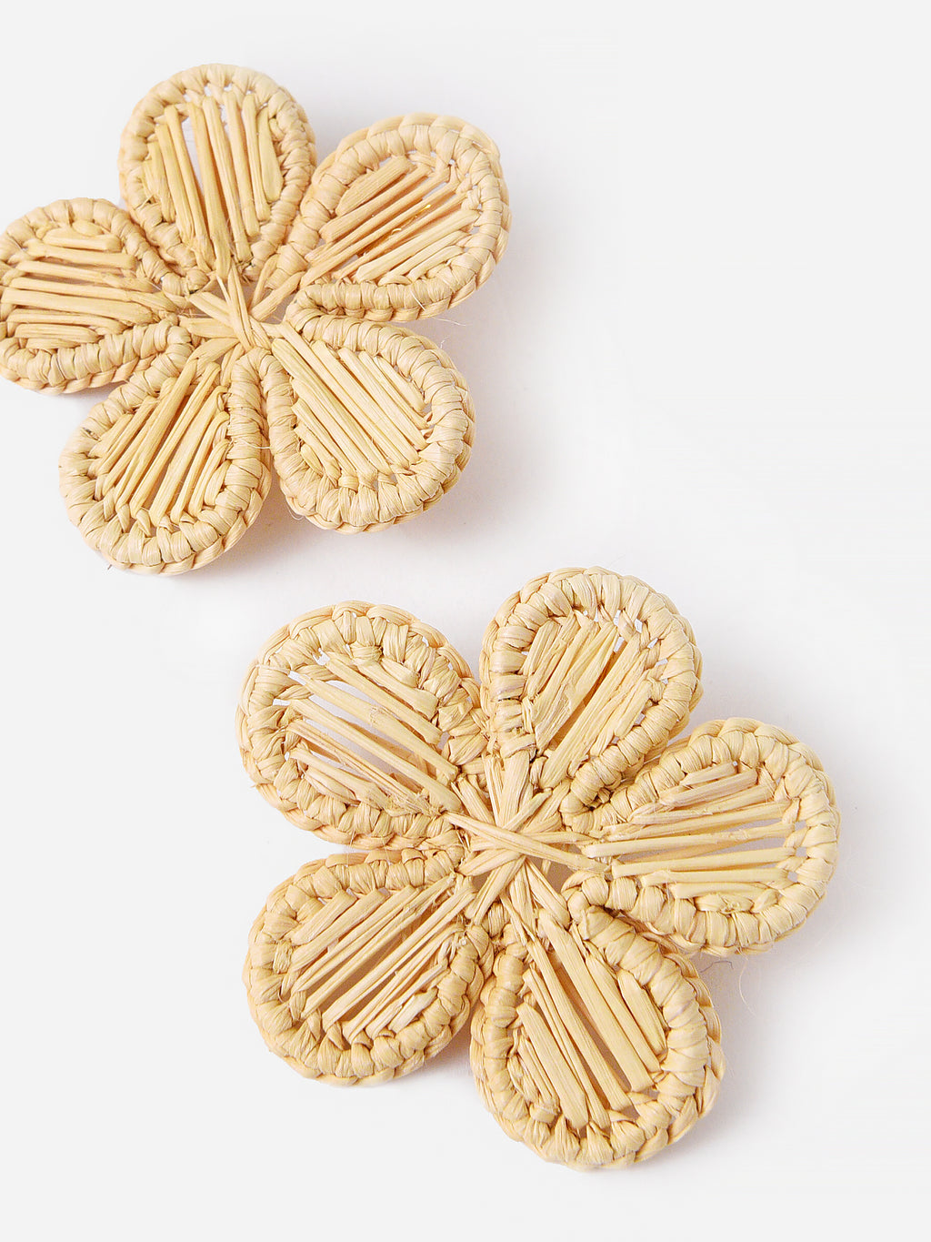 Neely Phelan Women's Rattan Flower Stud Earrings - Saint Bernard