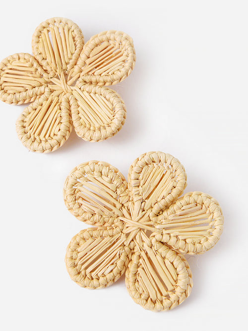 Neely Phelan Women's Rattan Flower Stud Earrings