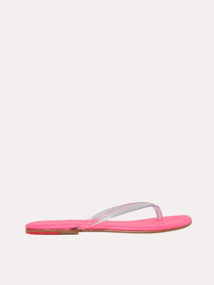 Tkees Women's Lily Neon Clear Flip Flops - Saint Bernard