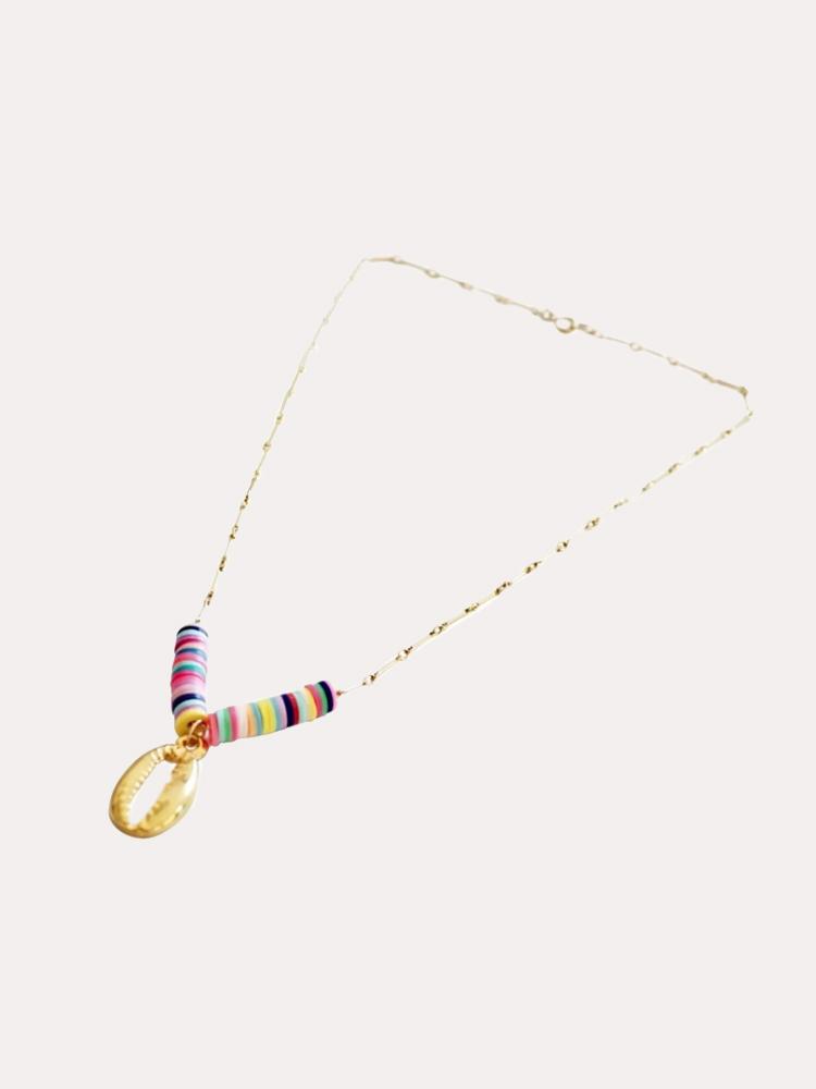 Marli And Lenny Neon Chain with Shell Necklace - Saint Bernard