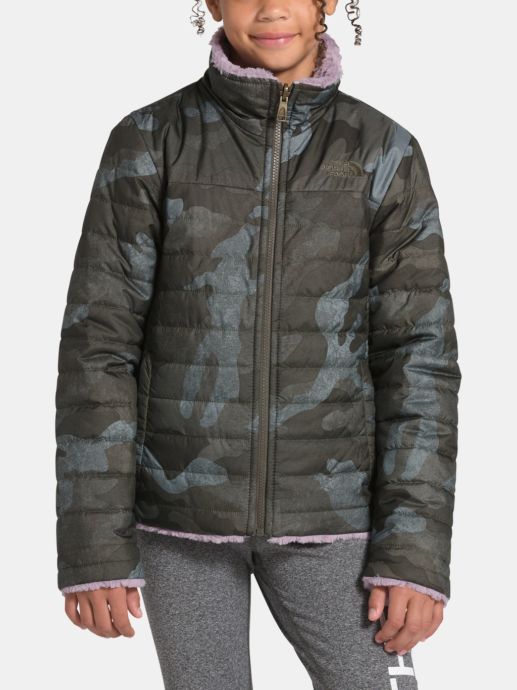 The North Face Girls' Reversible Mossbud Swirl Jacket - Saint Bernard