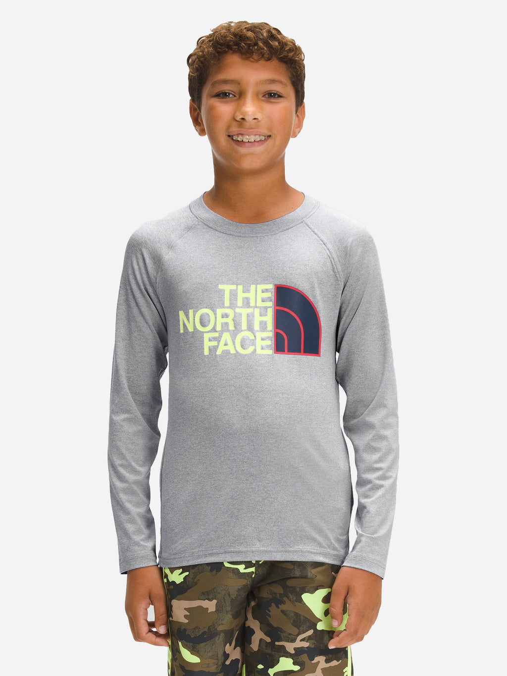 The North Face Boys’ Amphibious Long Sleeve Sun Tee - Saint Bernard