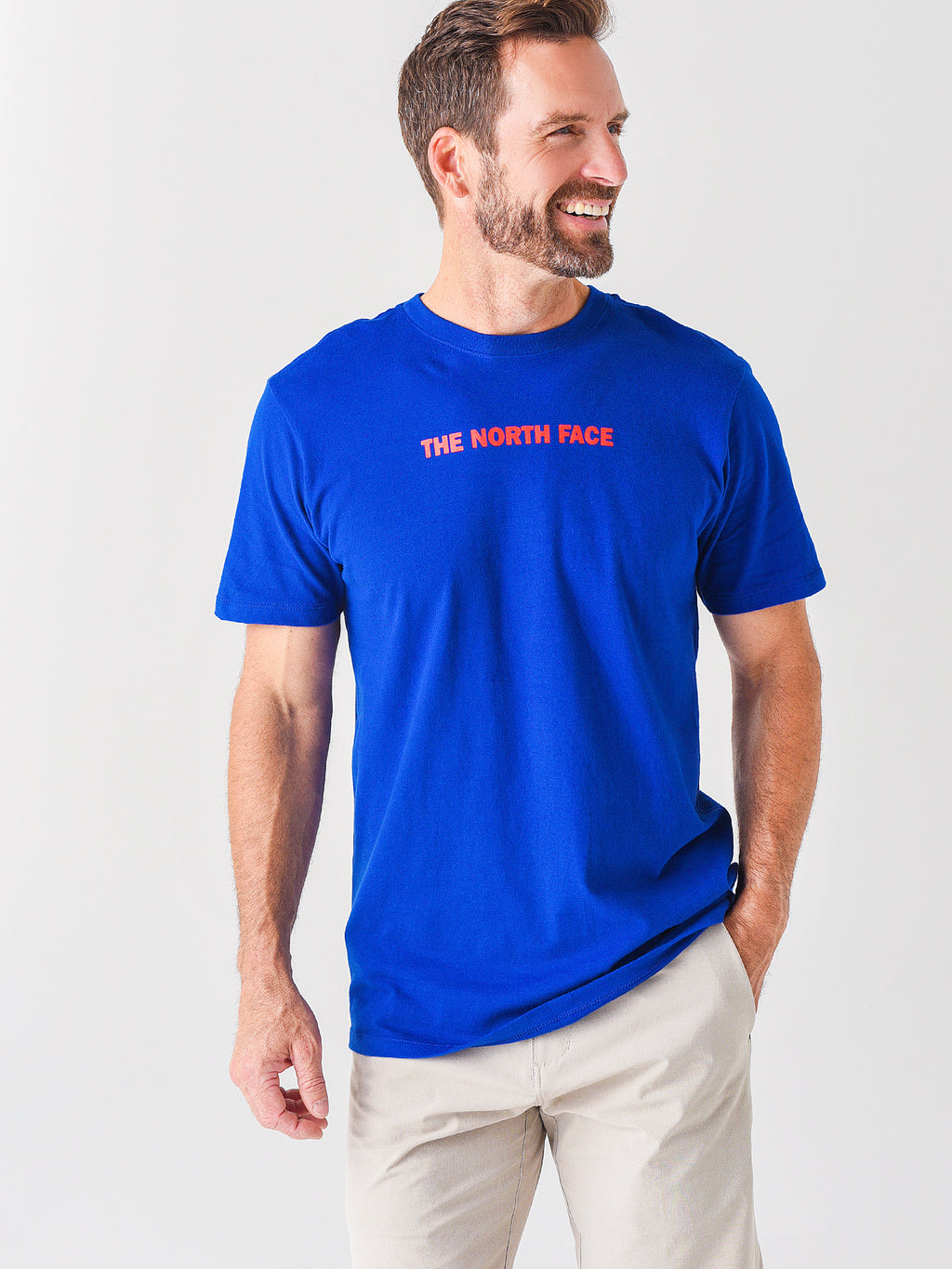 The North Face Men's New Short Sleeve USA Box Tee - Saint Bernard