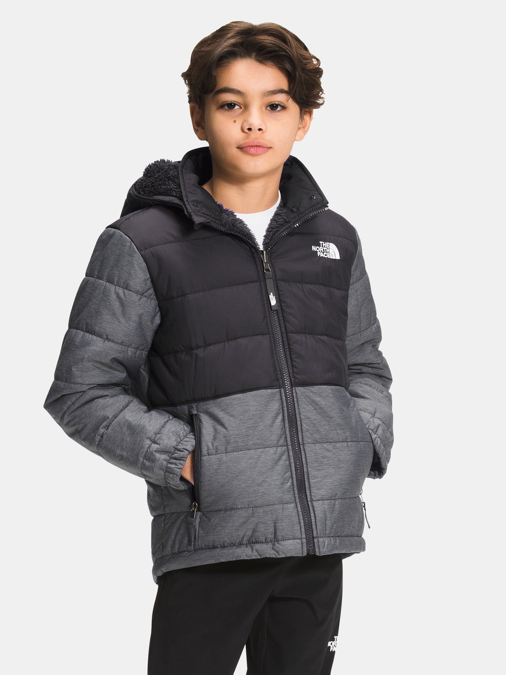 The North Face Boys’ Reversible Mount Chimbo Full Zip Hooded Jacket - Saint Bernard