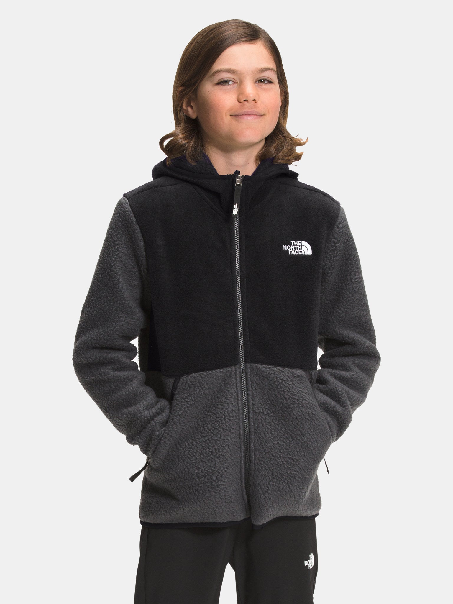 The North Face Boys’ Forrest Full Zip Hooded Fleece Jacket - Saint Bernard
