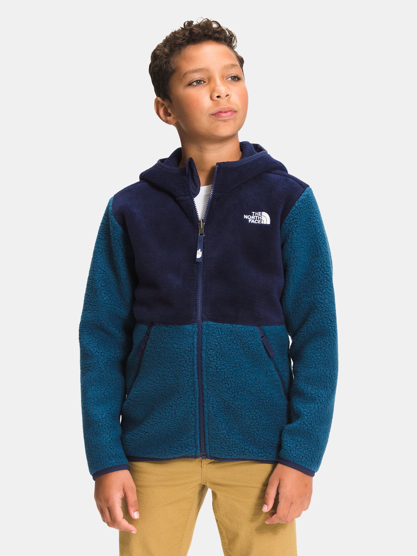 The North Face Boys’ Forrest Full Zip Hooded Fleece Jacket - Saint Bernard