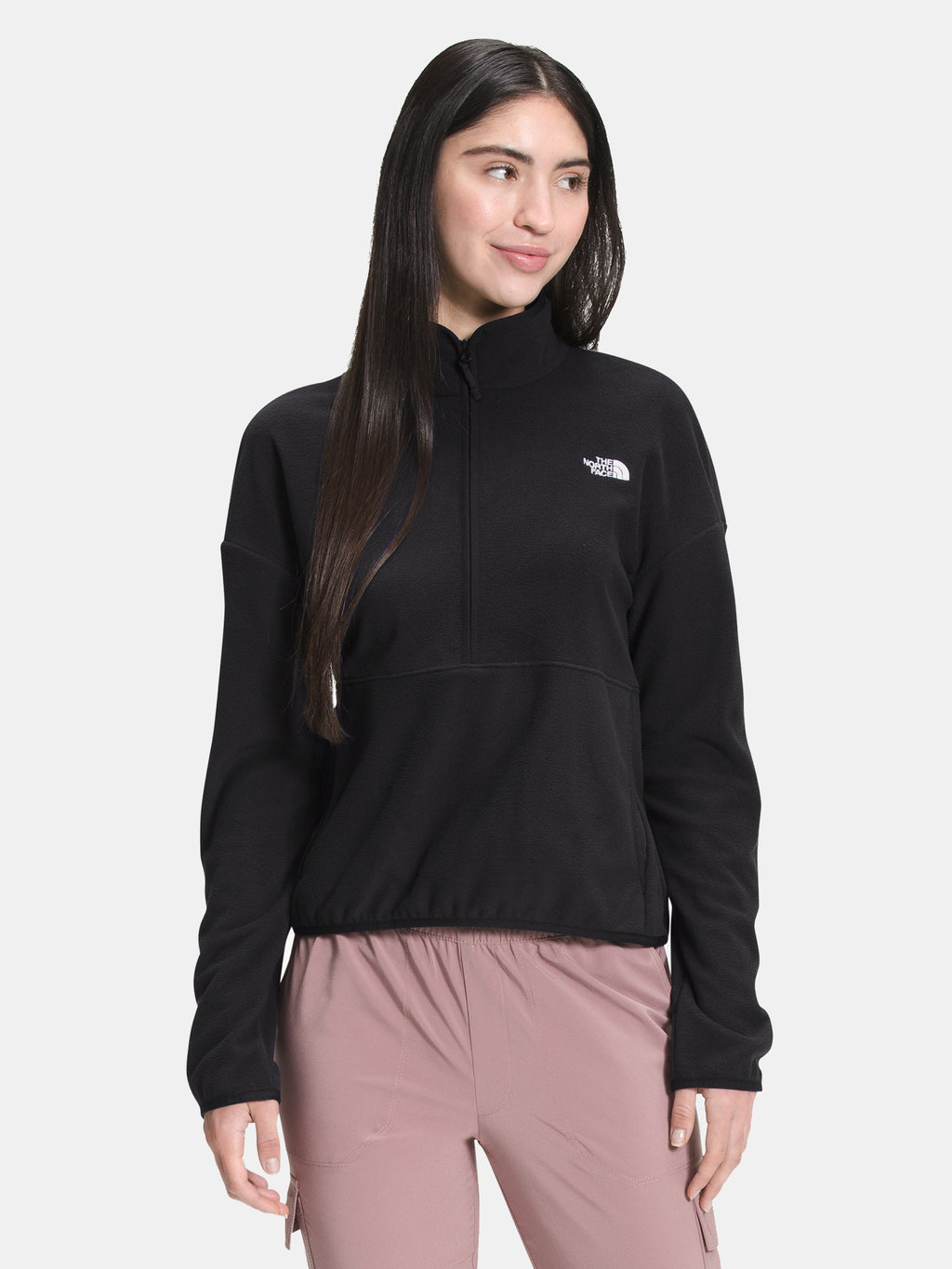 The North Face Women’s TKA Glacier 1/4 Zip Crop - Saint Bernard