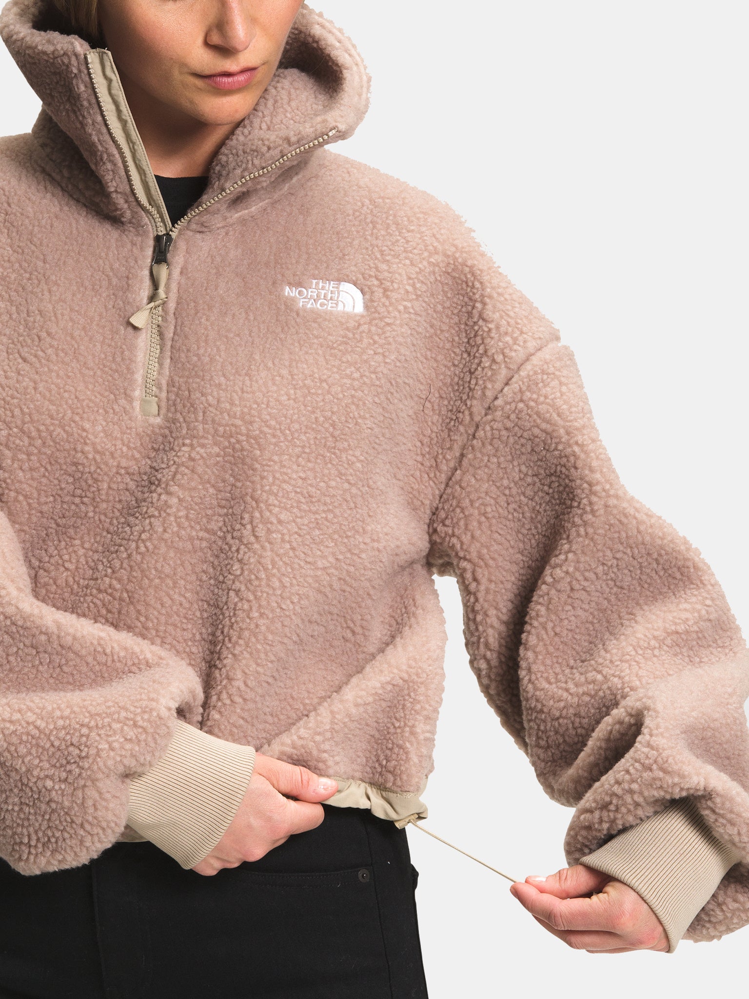 Cropped Fleece The North Face Platte Sherpa Quarter Zip The North