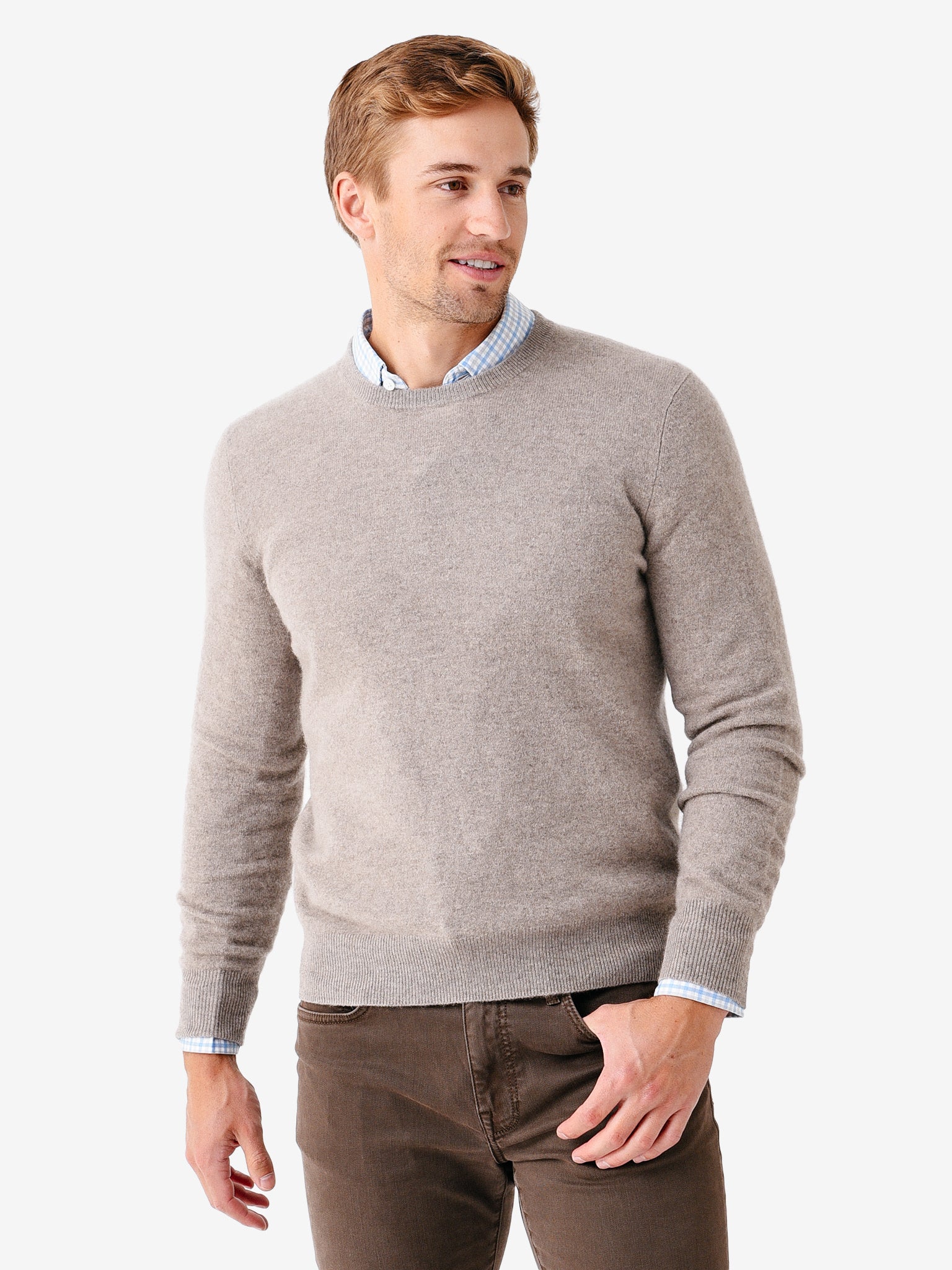 Naadam Cashmere Men's Core Crewneck Sweater - Saint Bernard
