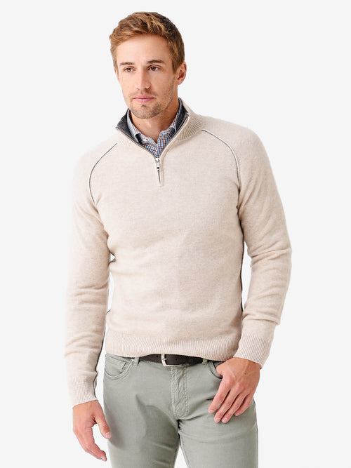 Naadam Cashmere Men's Quarter-Zip Sweater
