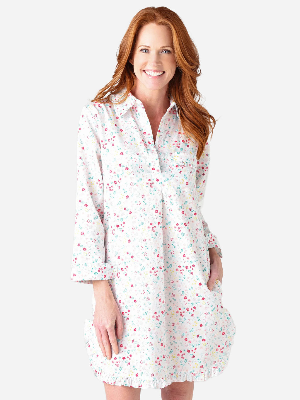 Lenora Women's Josie Ruffle Nightshirt - Saint Bernard