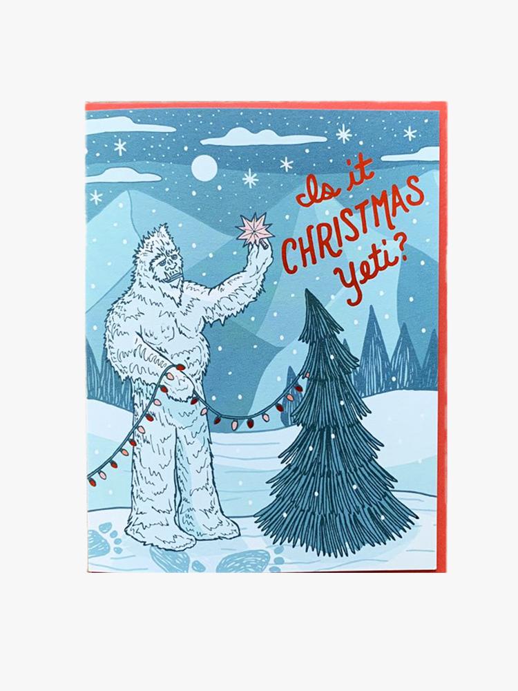 Noteworthy Christmas Yeti Greeting Card