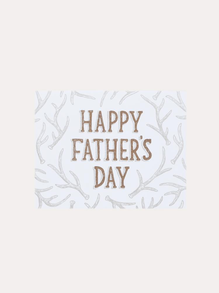 Noteworthy Fathers Day Antlers Card - Saint Bernard