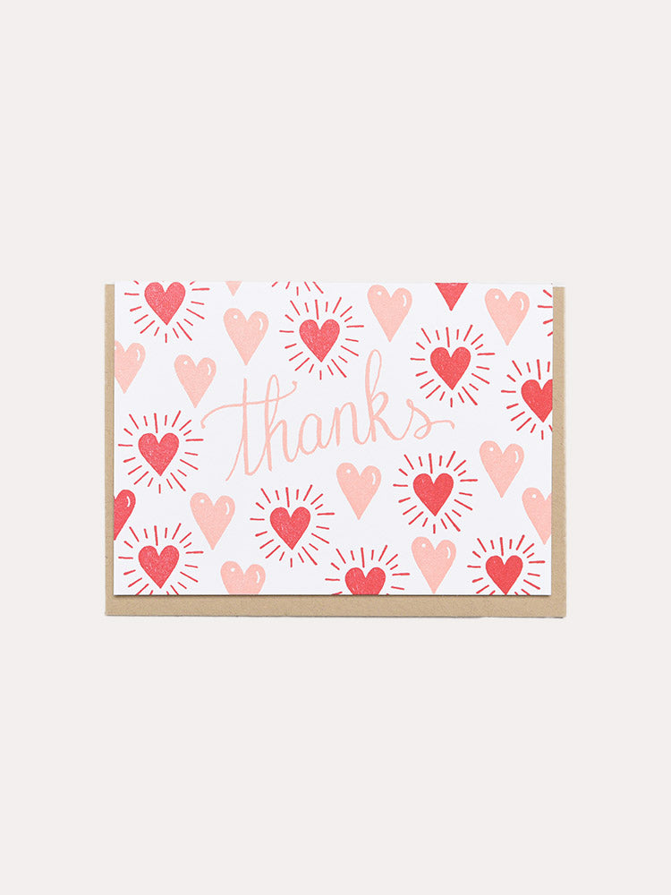 Noteworthy 48 Hearts Thanks Greeting Card