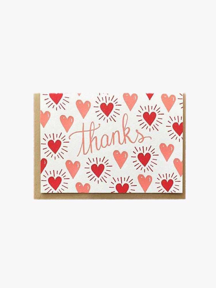 Noteworthy Hearts Thanks Greeting Card