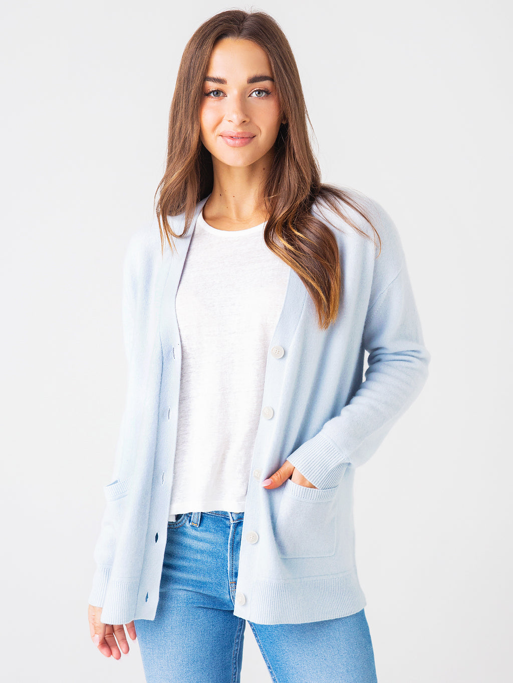 Naadam Cashmere Women's Boyfriend Cardigan - Saint Bernard