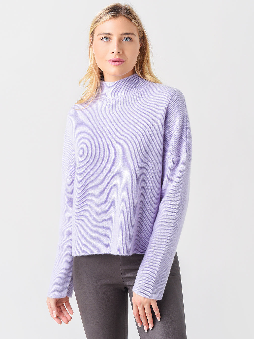 Naadam Cashmere Women's Cashmere Ribbed Turtleneck Sweater - Saint Bernard