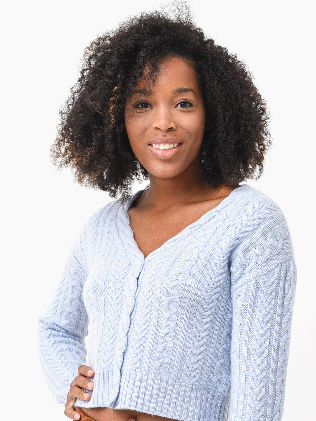 Naadam Cashmere Women's Wool Cashmere Cable Cardigan - Saint Bernard