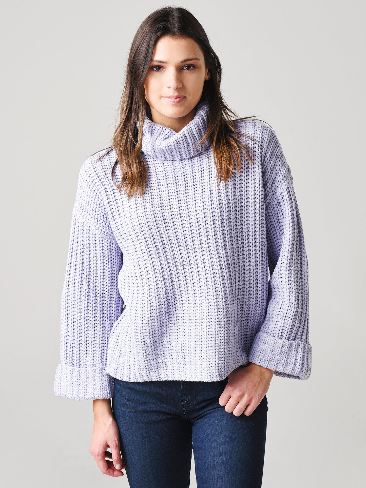 525 Women's Wide Sleeve Turtleneck Sweater