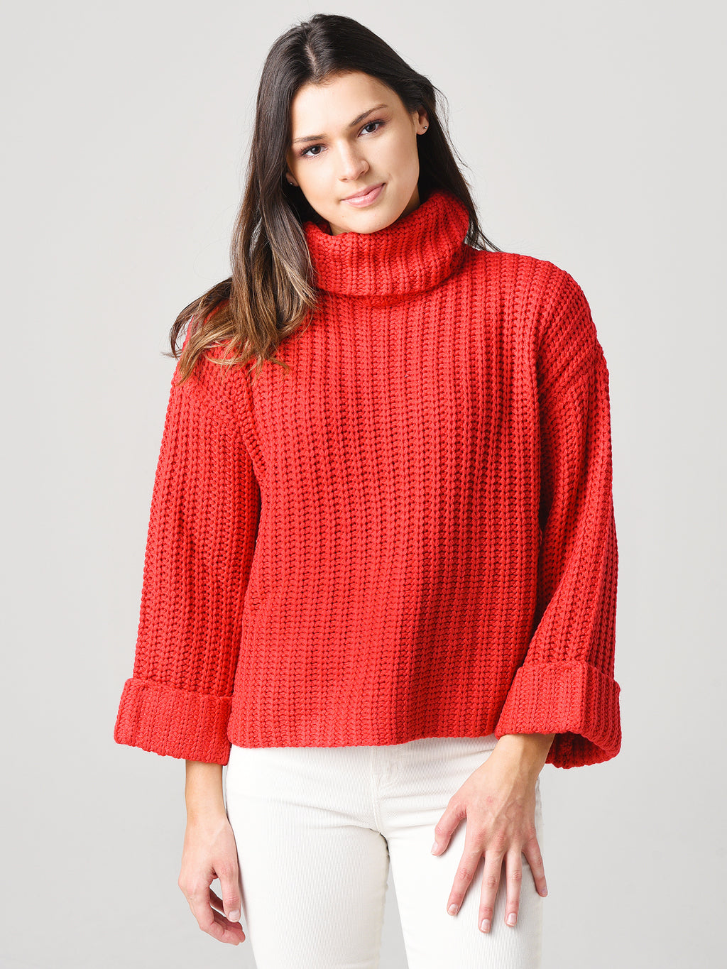 525 Women's Wide Sleeve Turtleneck Sweater - Saint Bernard