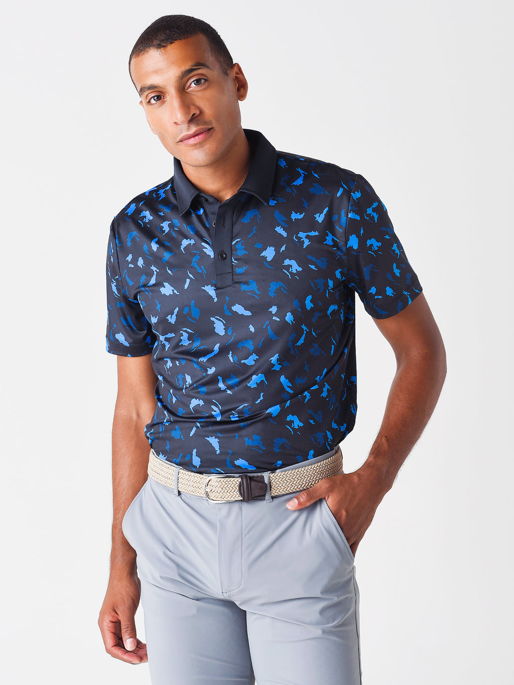 REDVANLY Men's Octavia Golf Polo - Saint Bernard