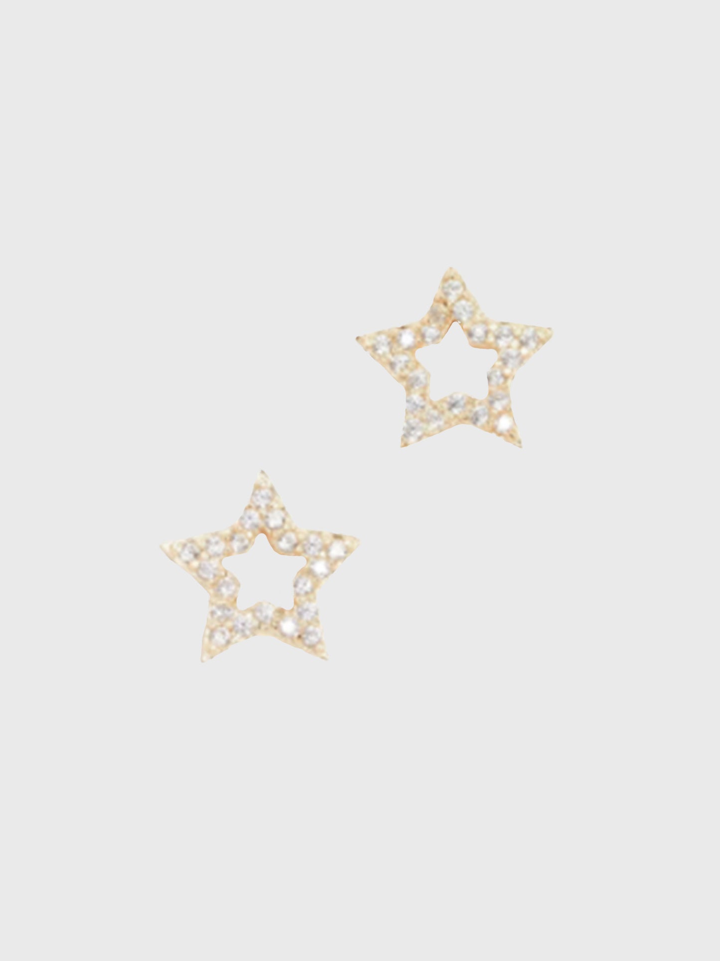 Shashi Open Star Pave Stud Earring
