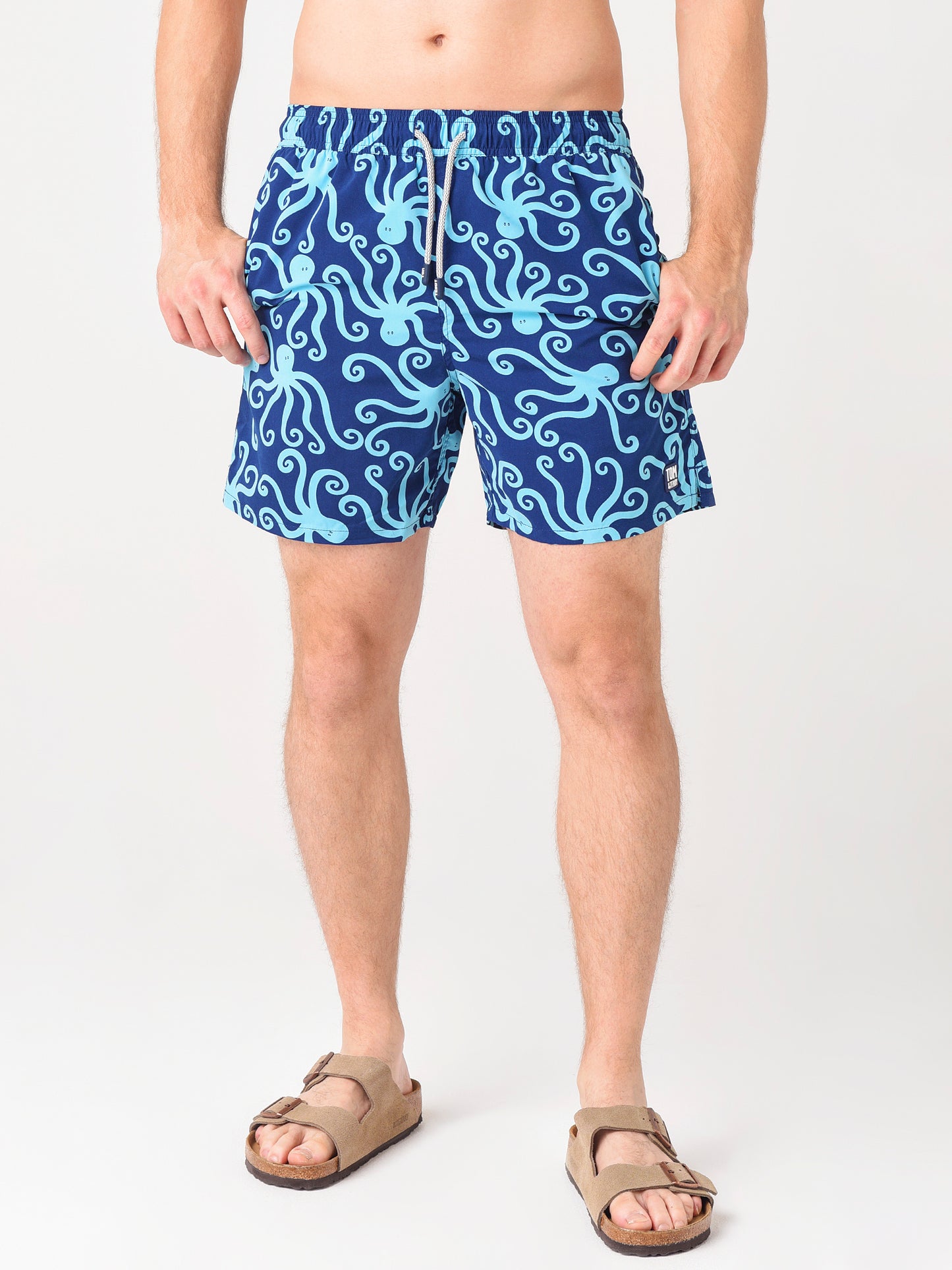 Tom & Teddy Men's Octopus Swim Trunk - Saint Bernard