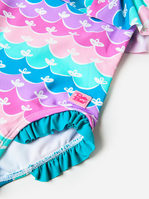 Rufflebutts Girls' One-Shoulder Ruffle One-Piece Swimsuit
