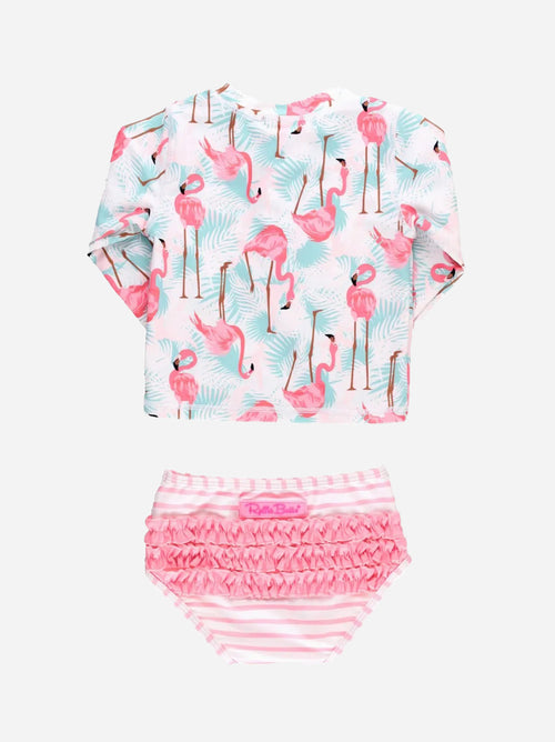 Rufflebutts Girls' Long Sleeve Rash Guard Set