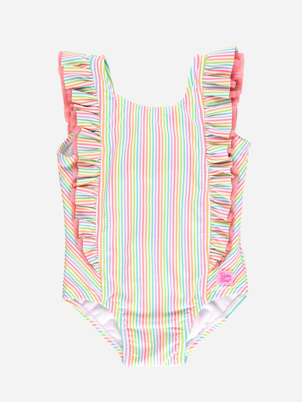 Rufflebutts Girls' Waterfall One-Piece Swimsuit - Saint Bernard