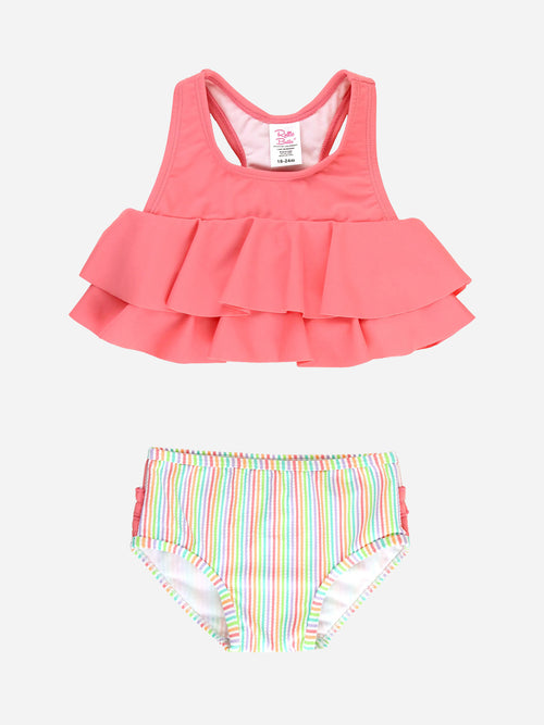 Rufflebutts Girls' Flounce Bikini Set