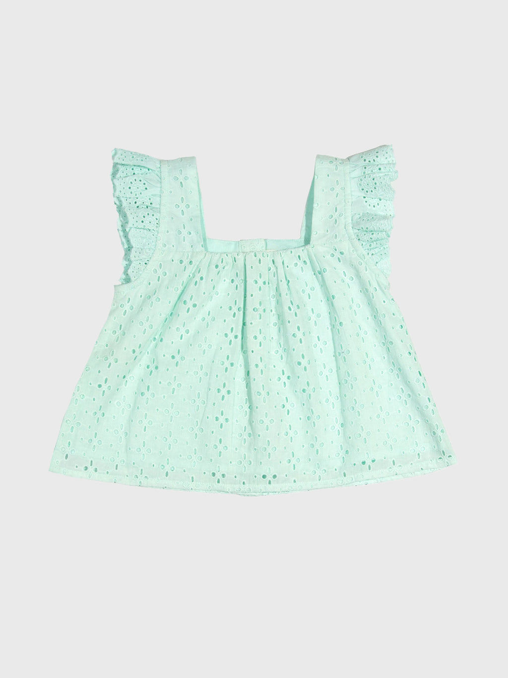 Egg Little Girls' Hali Eyelet Top - Saint Bernard