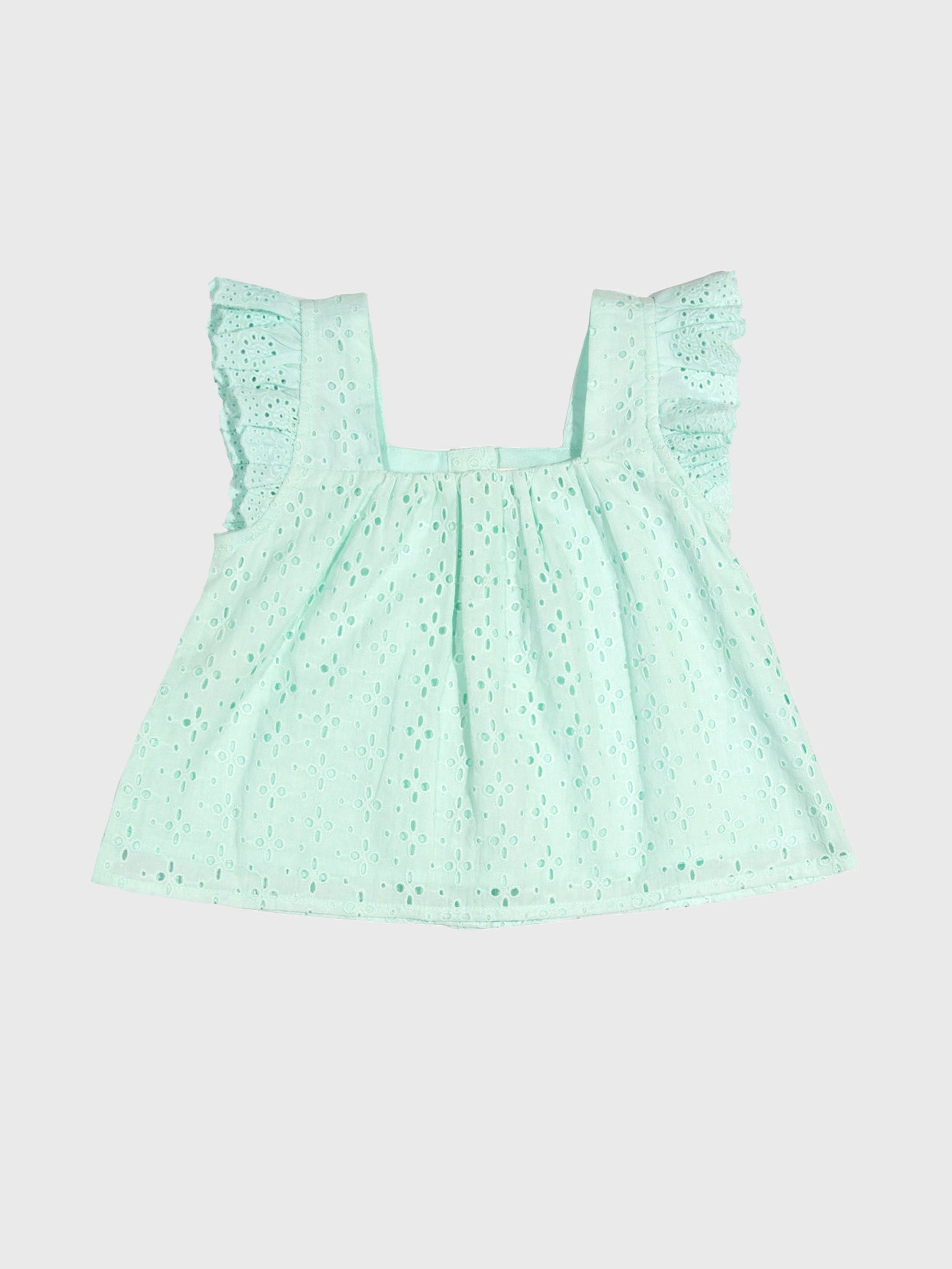 Egg Little Girls' Hali Eyelet Top - Saint Bernard