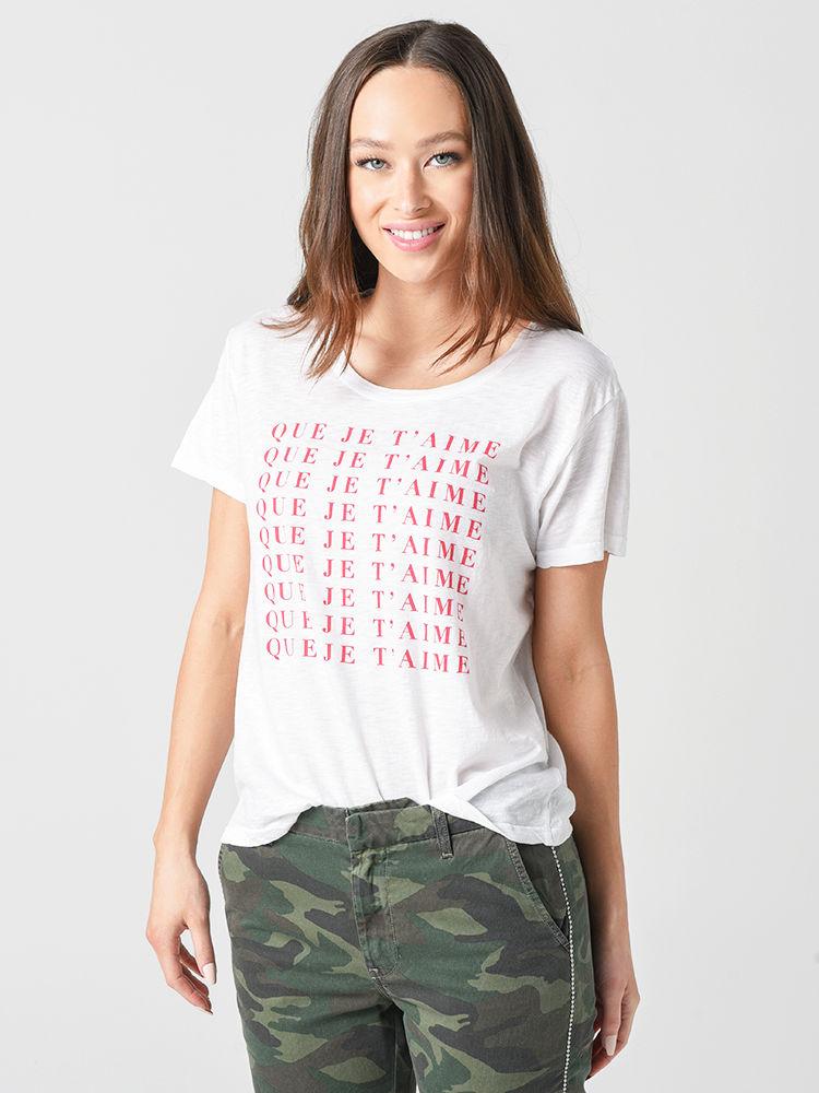 Sundry Women's Que Je T'Aime Vintage Tee - Saint Bernard