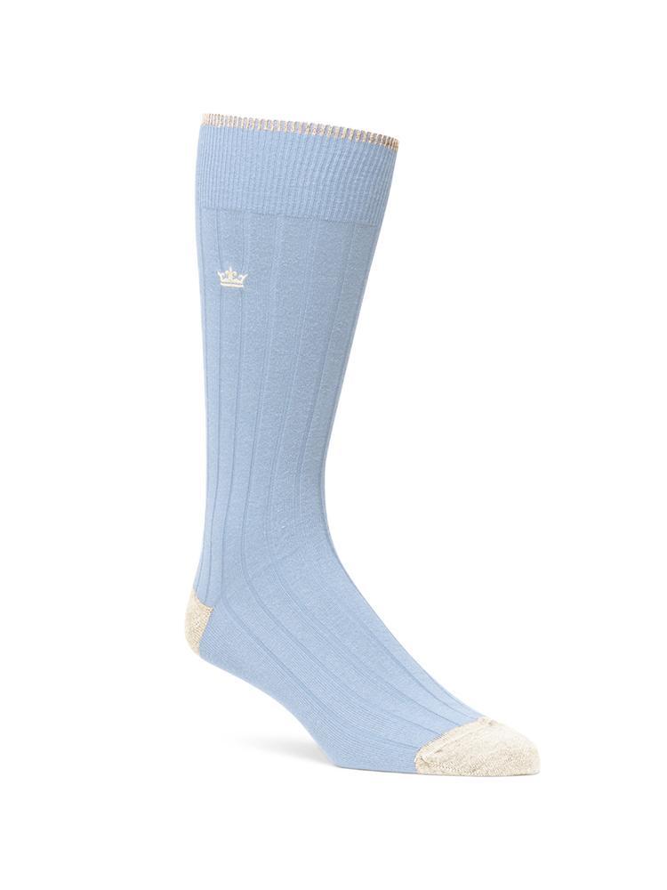 Peter Millar Crown Men's Crown Ribbed Solid Dress Sock - Saint Bernard