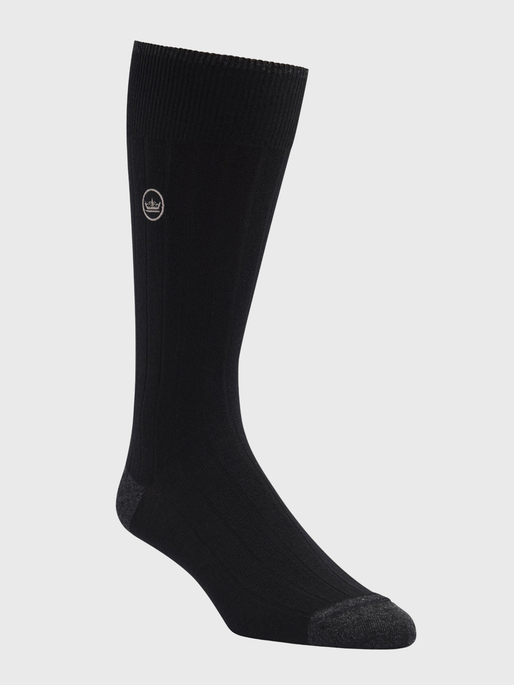 Peter Millar Crown Men's Crown Ribbed Solid Dress Sock - Saint Bernard