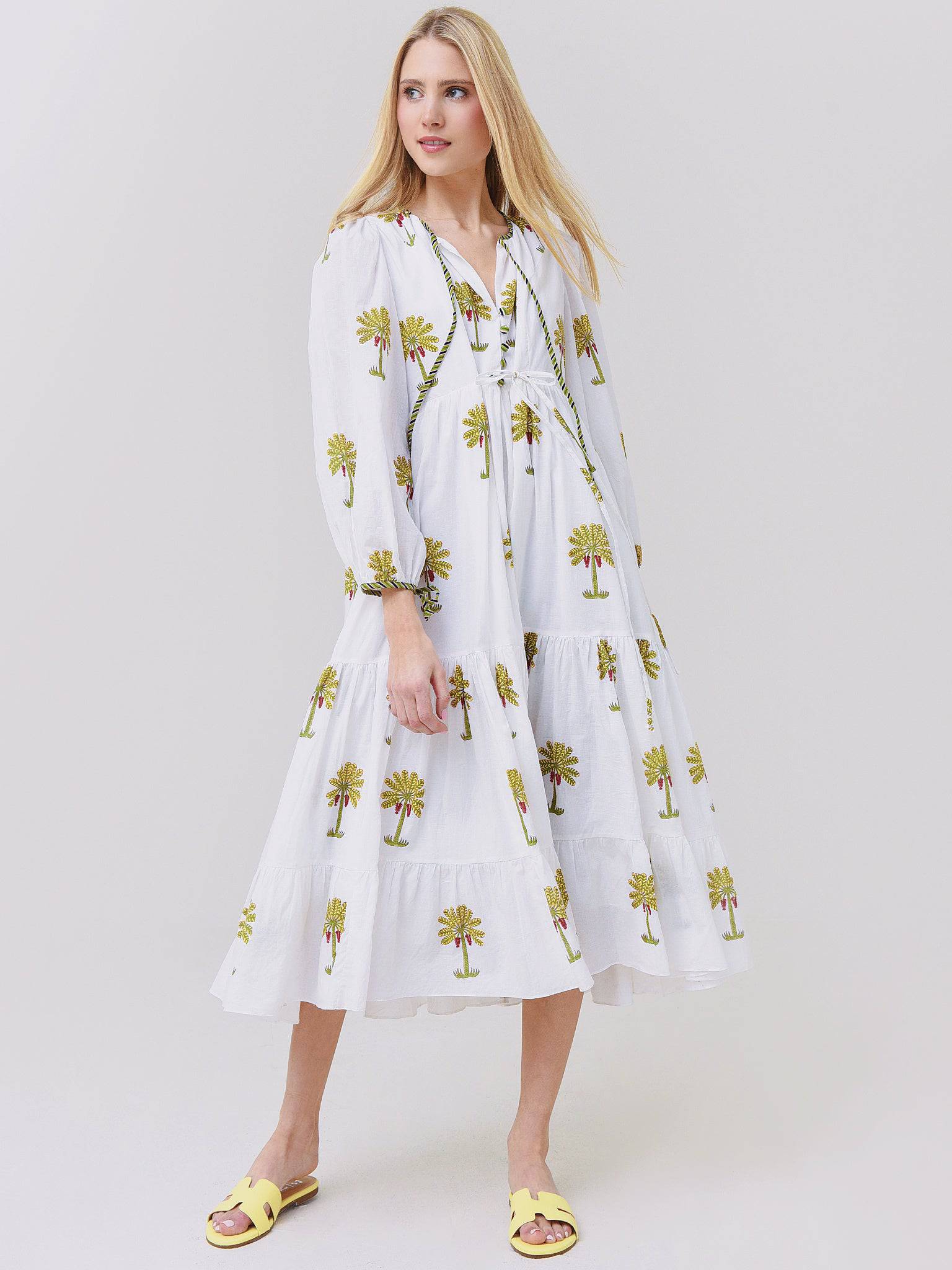 PALMA MIDI DRESSxGREENANDWHITE-alt1