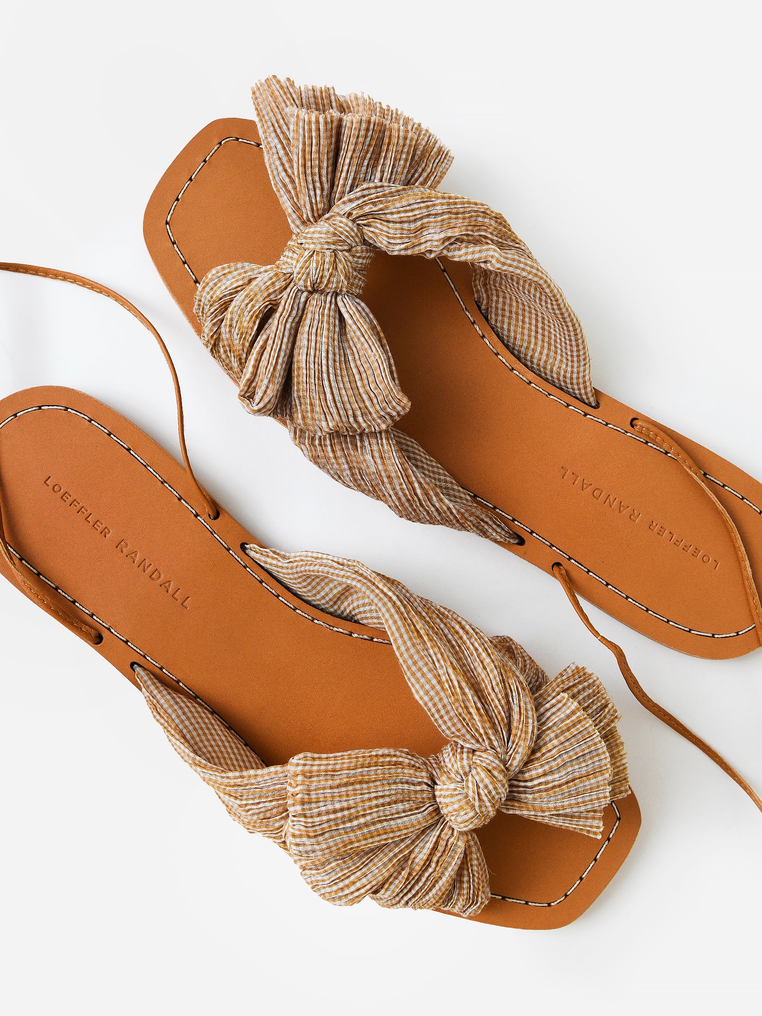 Loeffler Randall Women's Peony Pleated Bow Wrap Sandal - Saint Bernard