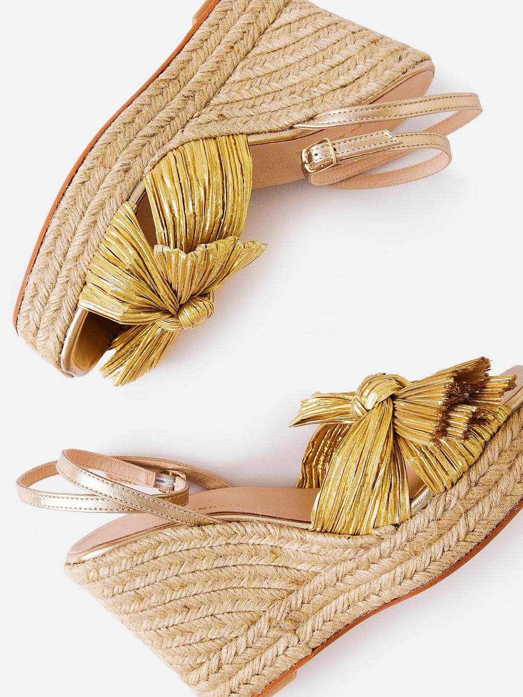 Loeffler Randall Women's Peri Pleated Wedge Espadrille - Saint Bernard