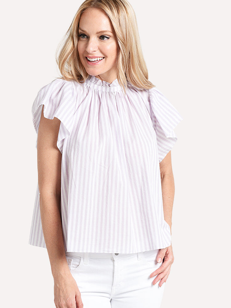Trovata Carla High Neck Blouse - Saint Bernard