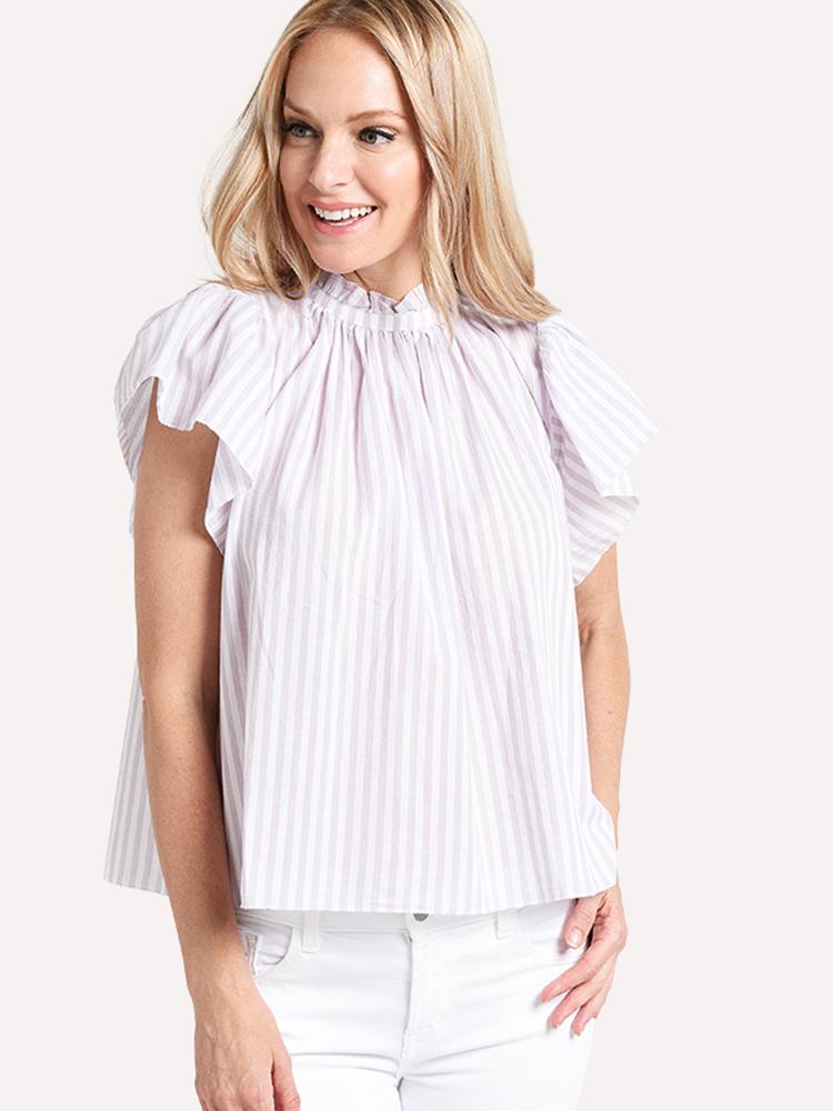 Trovata Carla High Neck Blouse - Saint Bernard