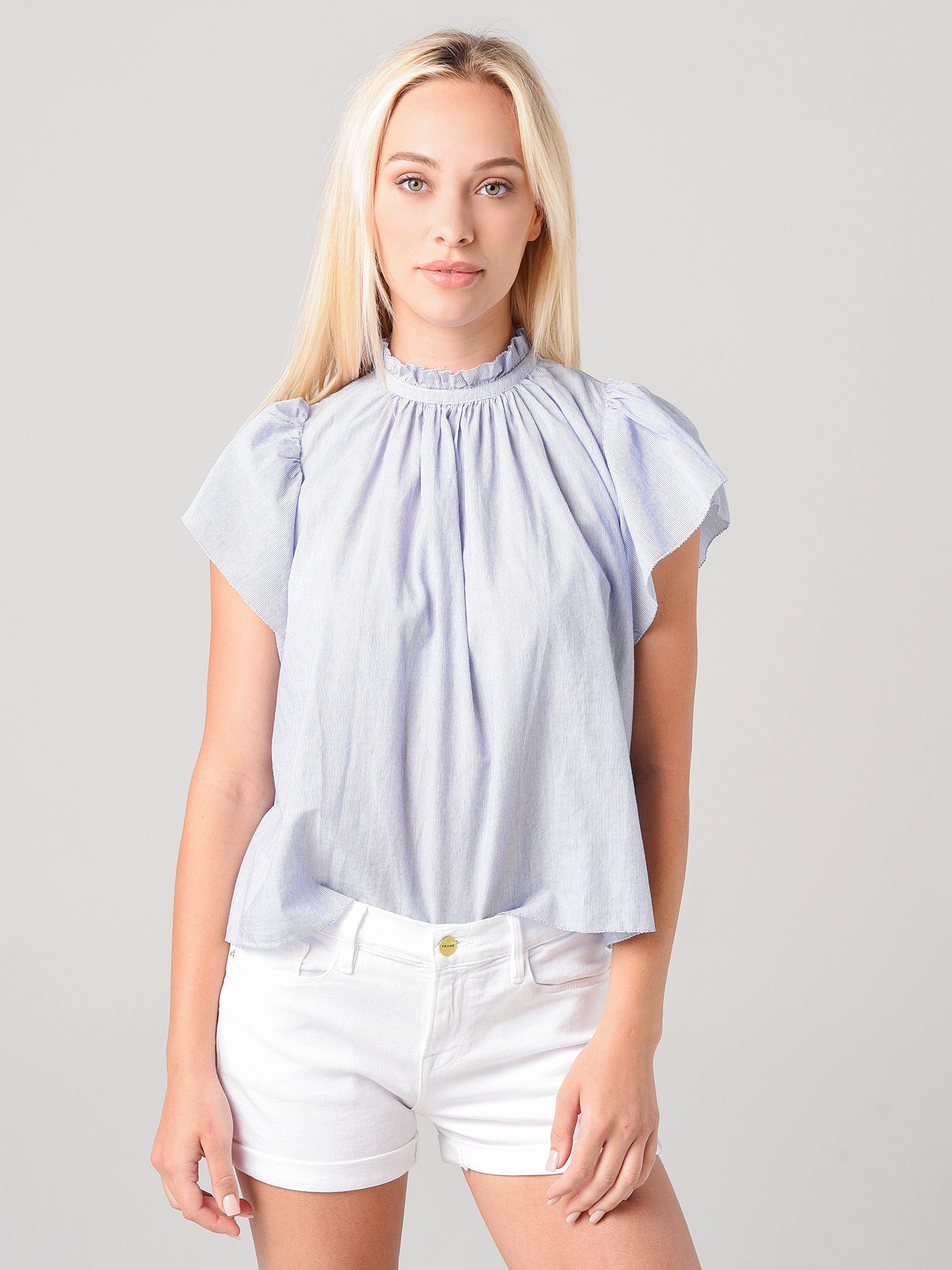 Trovata Women's Carla High Neck Shirt - Saint Bernard